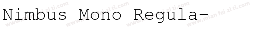 Nimbus Mono Regula字体转换